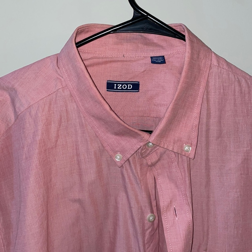 Red long sleeve dress shirt izod